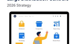 Футуристическая схема автоматизации логистики в крупном распределительном центре по стратегии внедрения WMS от Поп-Поп Склад